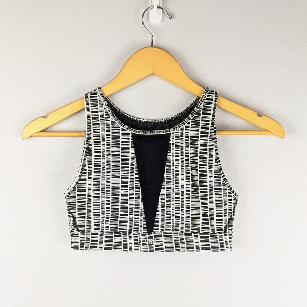 VSX Victoria Secret Black White Mesh Sports Bra XS